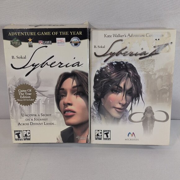 Syberia / Syberia 2 (PC, 2003-4) Game of the Year Edition Box w/ Manual B Sokal - Picture 2 of 16